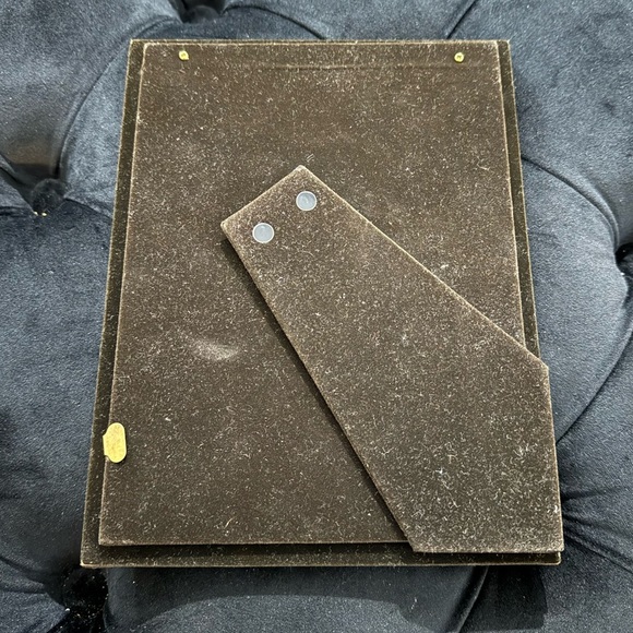 Vintage Solid Brass & Chrome Art Deco Revival Ornate Photo Frame 5x7 EUC 80s 90s - Picture 4 of 11